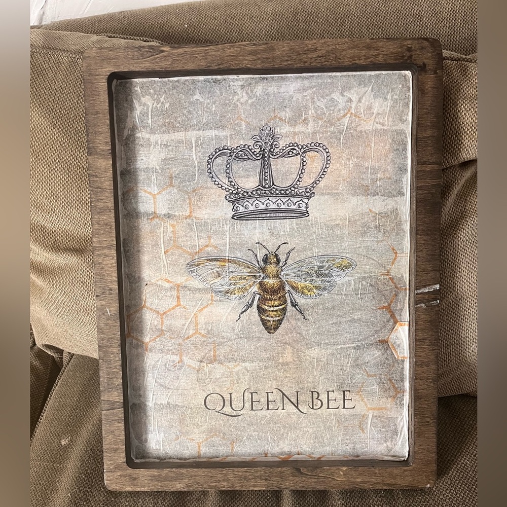 Queen Bee Wall Art with Crown